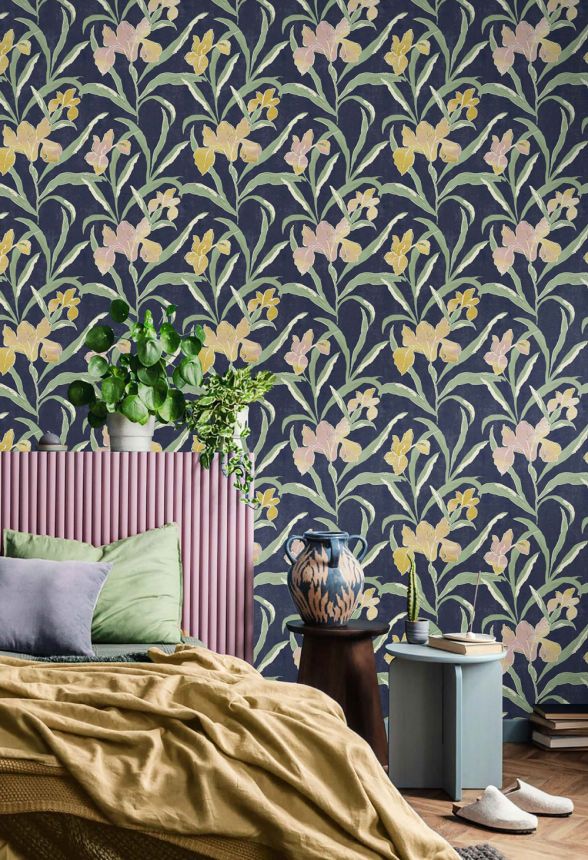 Tapeta, modrá, kvety, 2025, Rio, Parato by Cristiana Masi