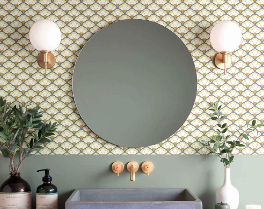 Tapeta, kvety, béžovo-modrá, 2042, Rio, Parato by Cristiana Masi