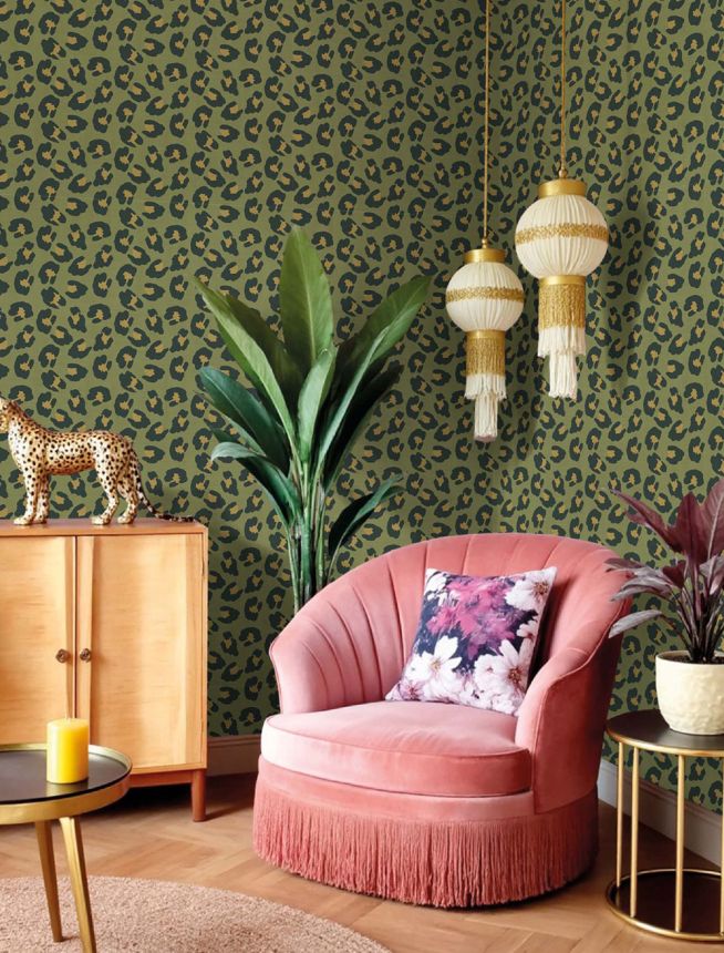 Tapeta, leopardí vzor, zelená, 2047, Rio, Parato by Cristiana Masi