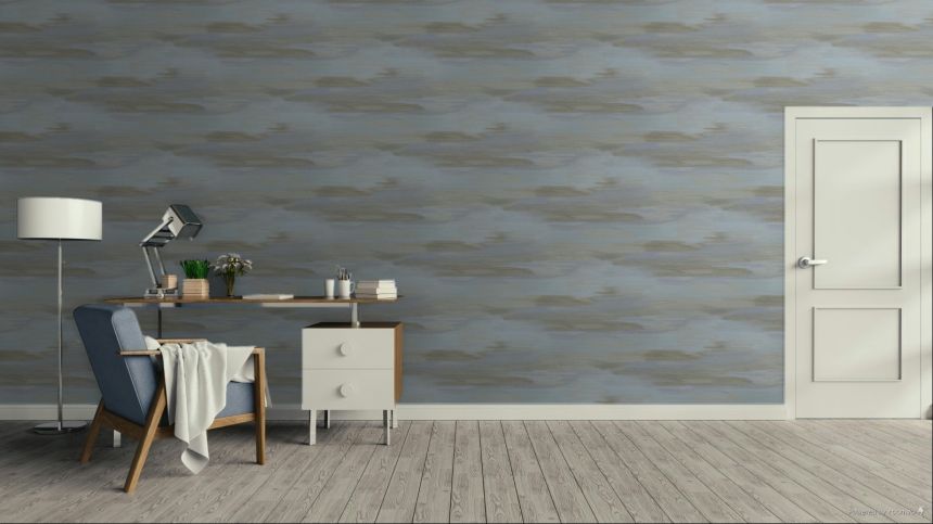Tapeta, akvarelový vzor, modro-hnedá, 2084, Rio, Parato by Cristiana Masi