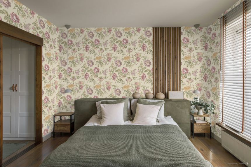 Tapeta, béžová, kvety, 8306, Blooming Garden 2, Parato by Cristiana Masi