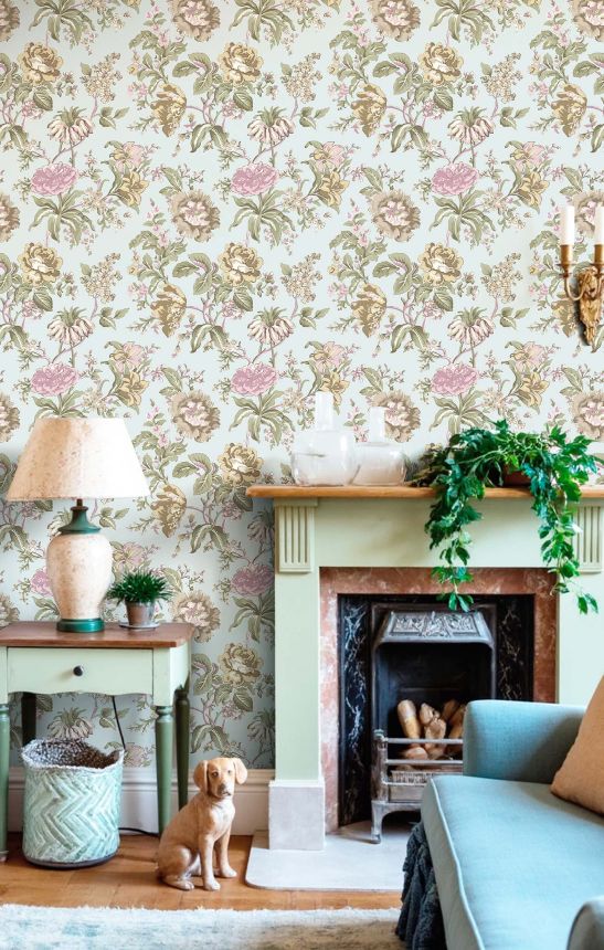 Tapeta, modrá, kvety, 8307, Blooming Garden 2, Parato by Cristiana Masi