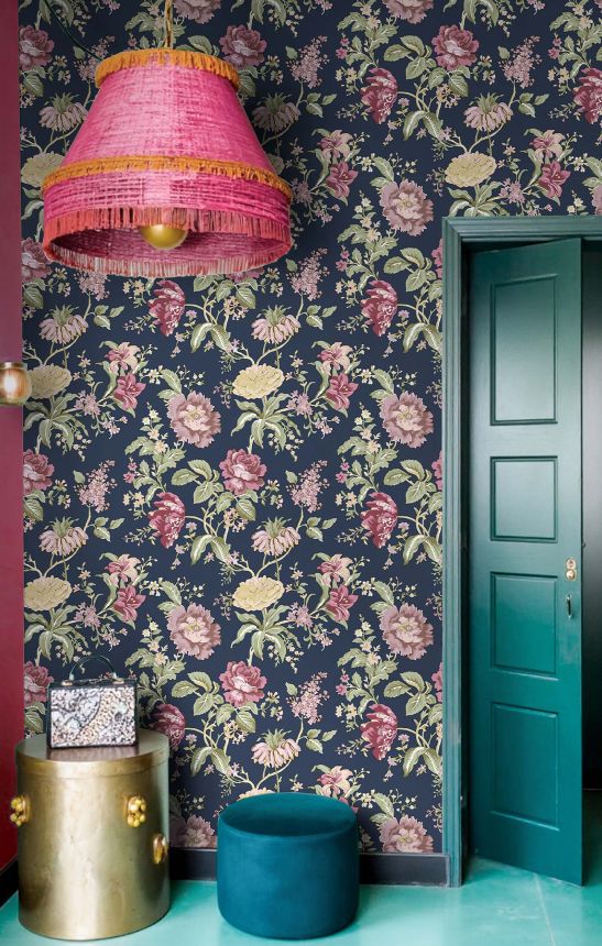 Tapeta, čierna, kvety, 8308, Blooming Garden 2, Parato by Cristiana Masi