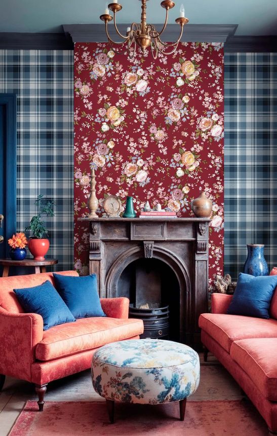 Tapeta, červená, kvety, 8312, Blooming Garden 2, Parato by Cristiana Masi