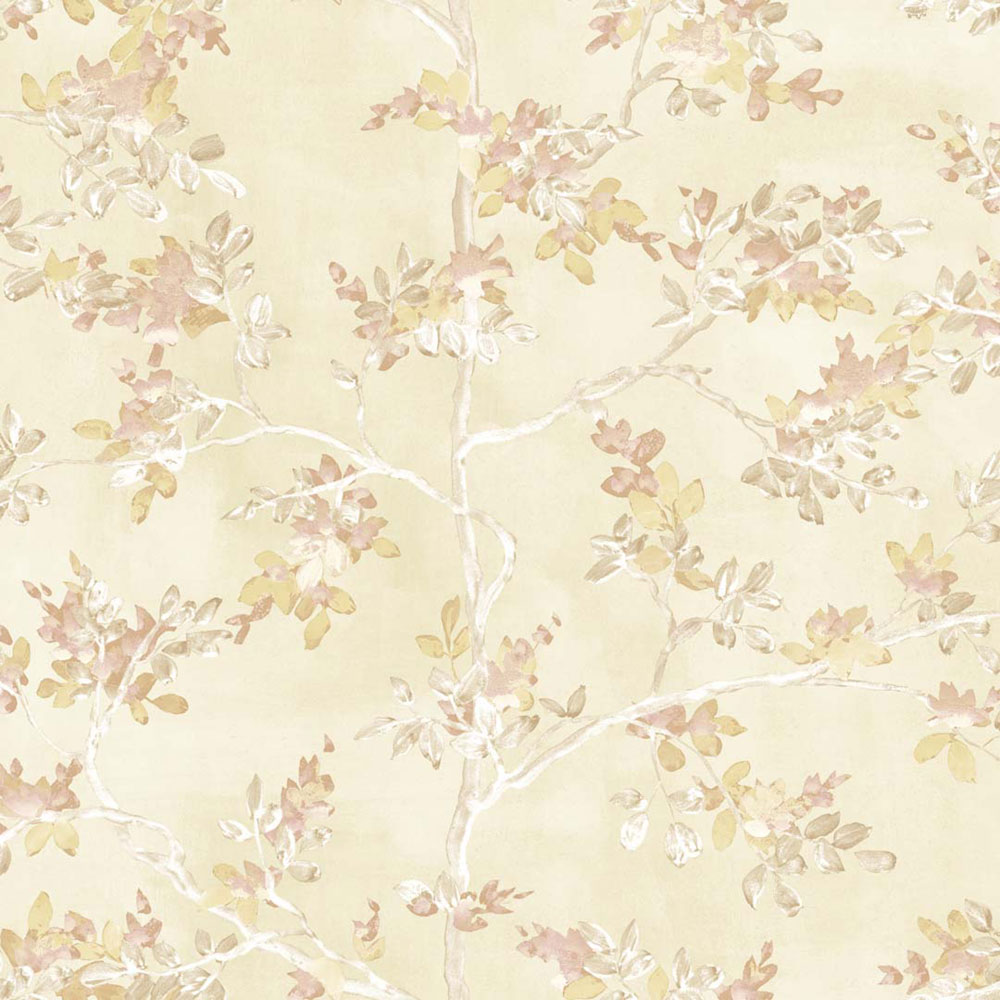 Tapeta, béžová, stromy, listy, 8320, Blooming Garden 2, Parato by Cristiana Masi