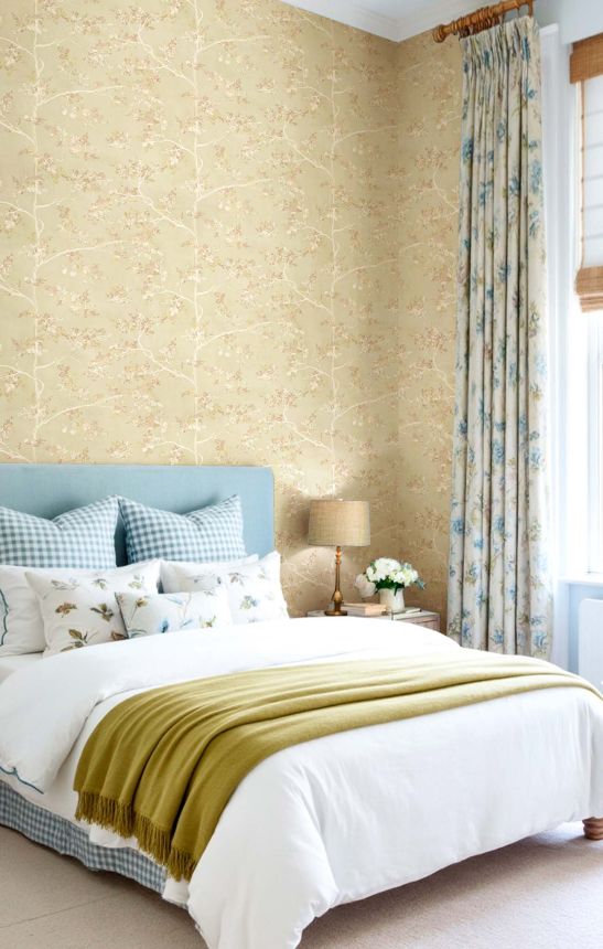 Tapeta, béžová, stromy, listy, 8320, Blooming Garden 2, Parato by Cristiana Masi