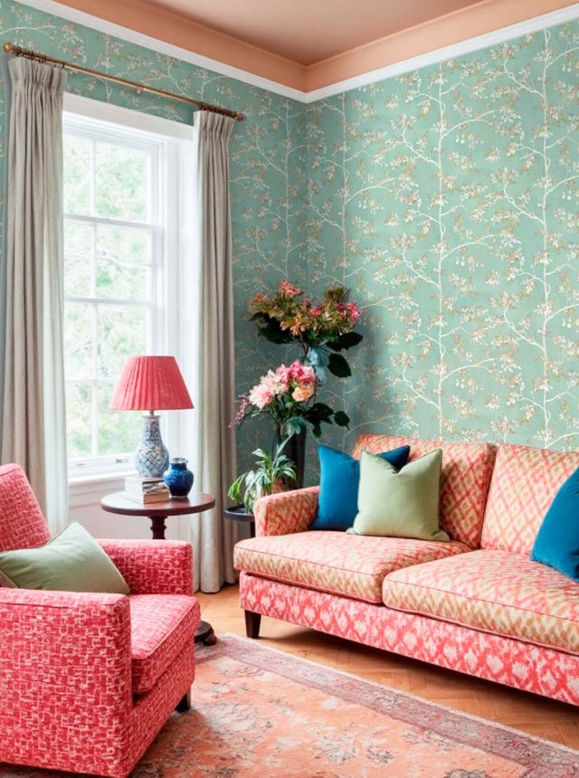 Tapeta, zelená, stromy, listy, 8321, Blooming Garden 2, Parato by Cristiana Masi