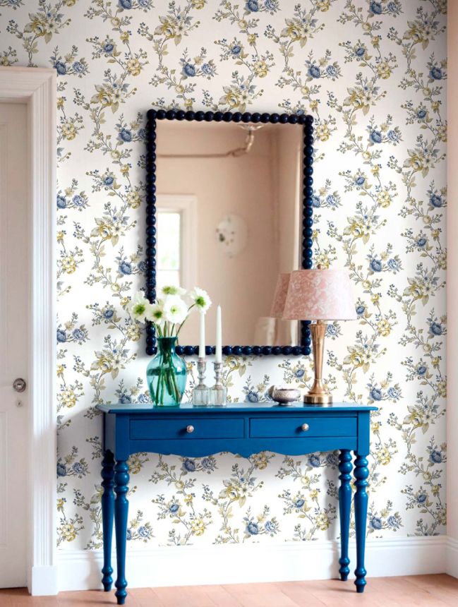 Tapeta, modrá, kvety, 8327, Blooming Garden 2, Parato by Cristiana Masi