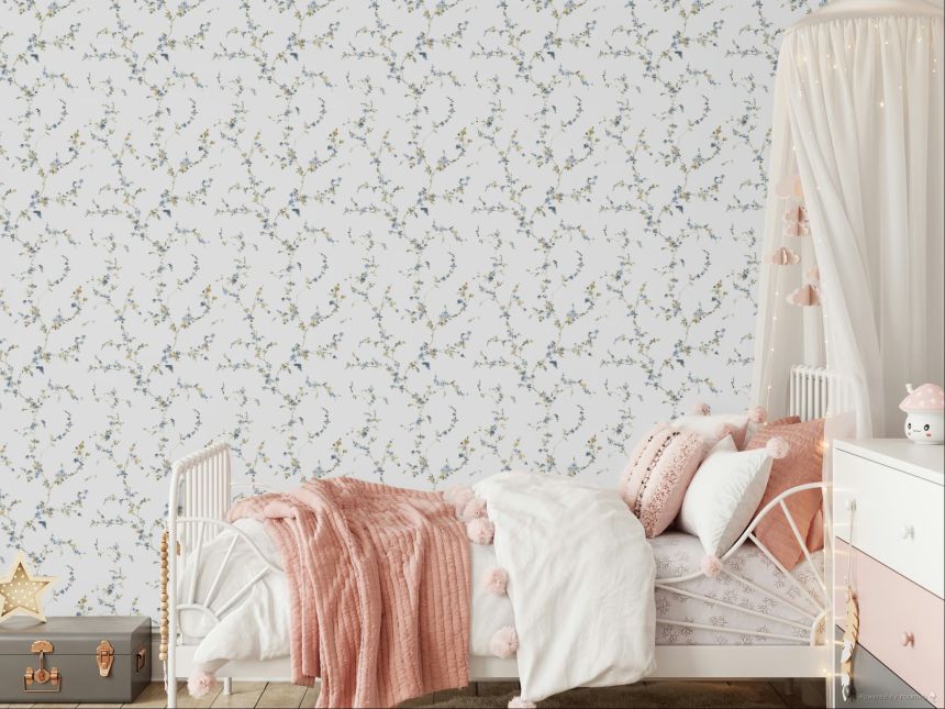 Tapeta, modrá, kvety, 8336, Blooming Garden 2, Parato by Cristiana Masi