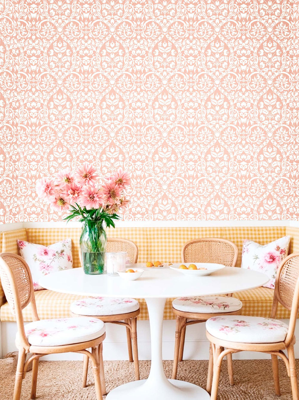Tapeta, ružová, ornamenty, 8348, Blooming Garden 2, Parato by Cristiana Masi