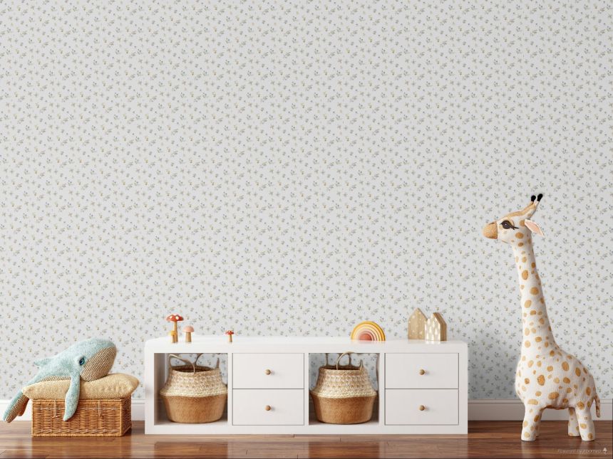 Tapeta, modrá, kvety, 8361, Blooming Garden 2, Parato by Cristiana Masi