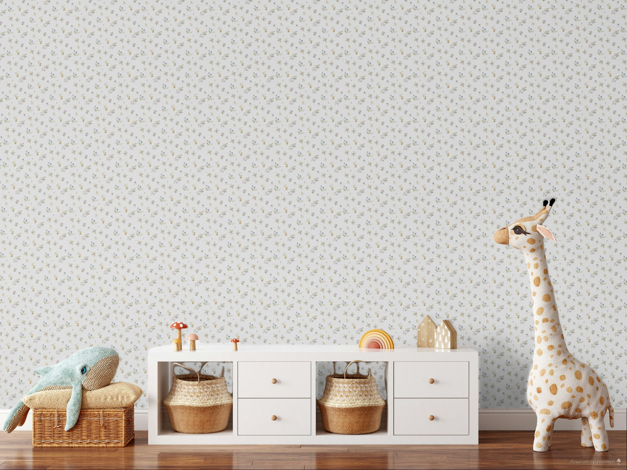 Tapeta, modrá, kvety, 8361, Blooming Garden 2, Parato by Cristiana Masi