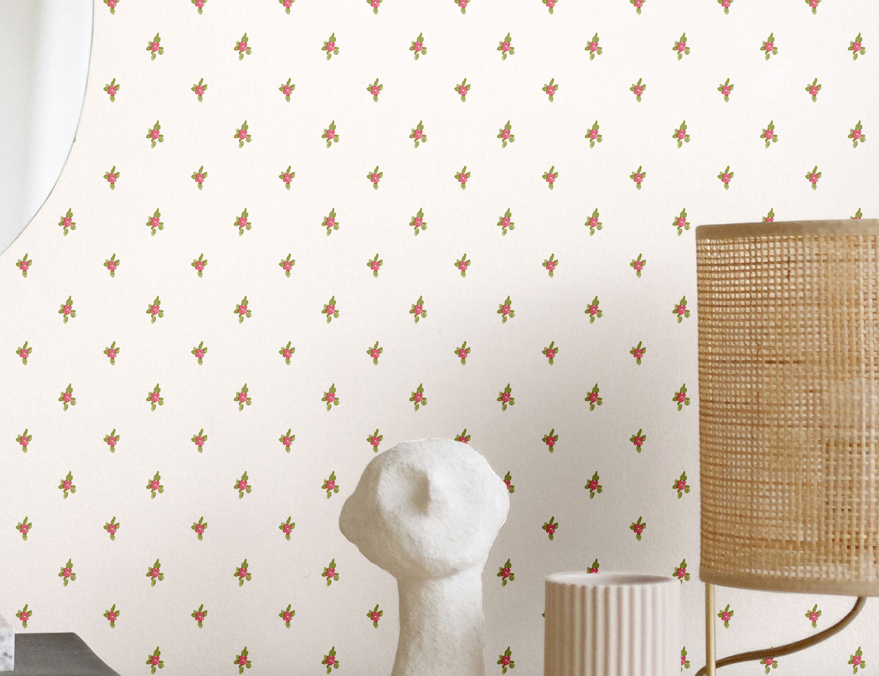 Tapeta, zeleno-červená, kvety, 8368, Blooming Garden 2, Parato by Cristiana Masi