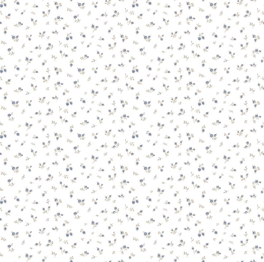 Tapeta, modro-hnedá, kvety, 8372, Blooming Garden 2, Parato by Cristiana Masi