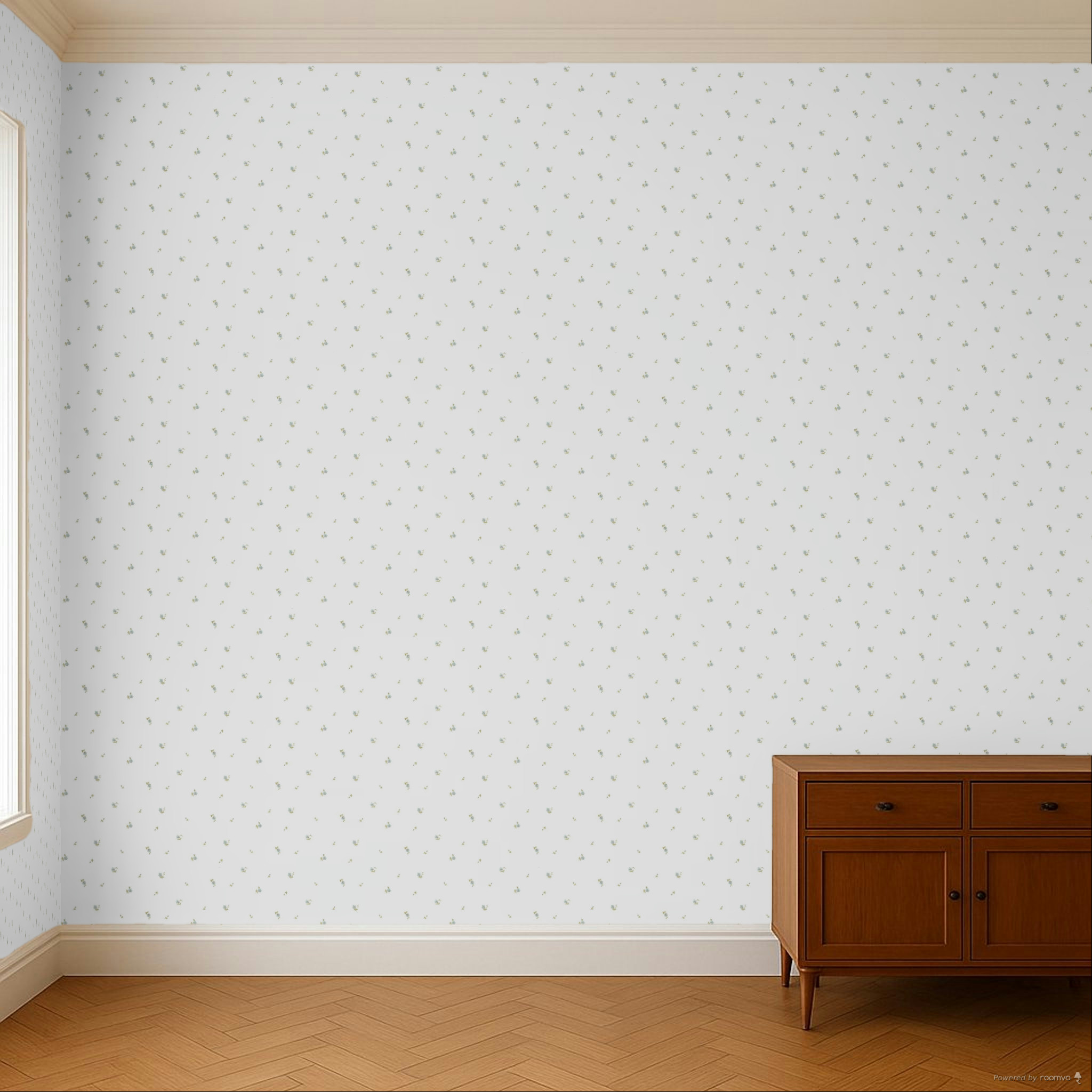 Tapeta, zeleno-modrá, kvety, 8375, Blooming Garden 2, Parato by Cristiana Masi