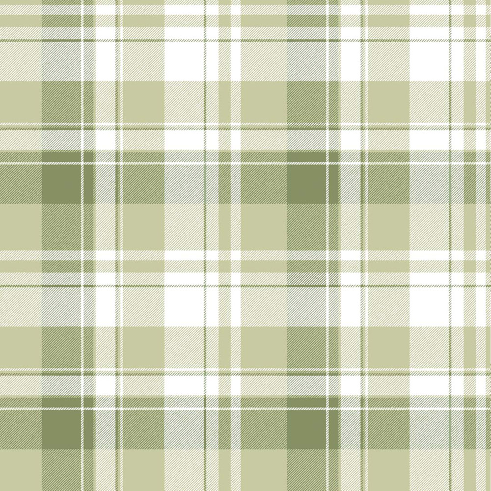 Tapeta, zelená, imitácia tartanovej látky, 8388, Blooming Garden 2, Parato by Cristiana Masi