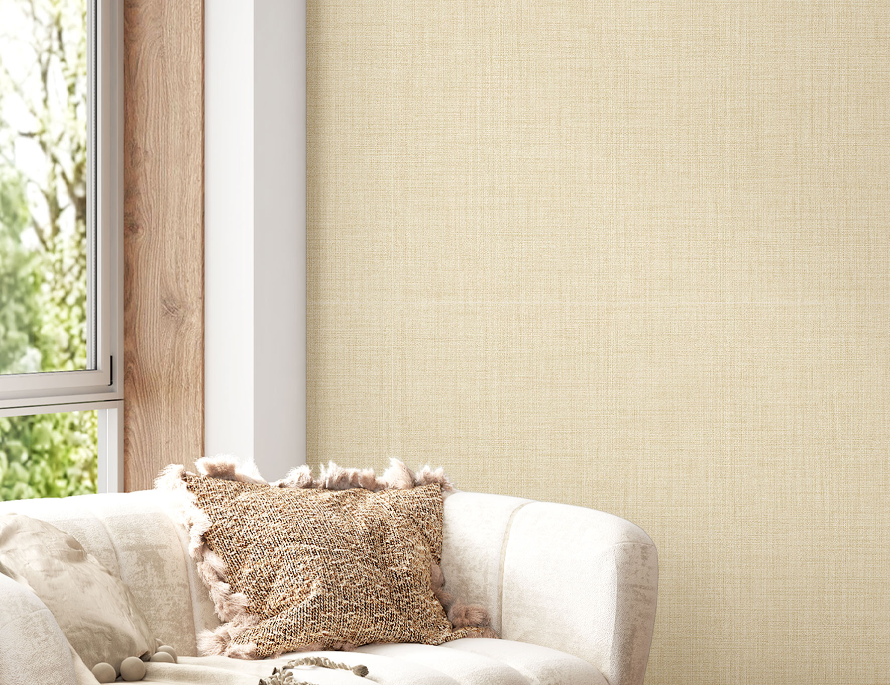 Tapeta, okrová, imitácia látky, 8398, Blooming Garden 2, Parato by Cristiana Masi