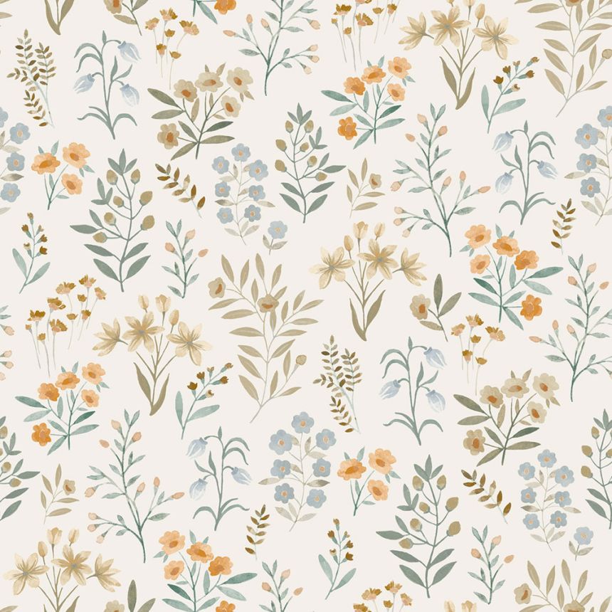 Tapeta, modrá, kvety, A80101, Inia, Grandeco