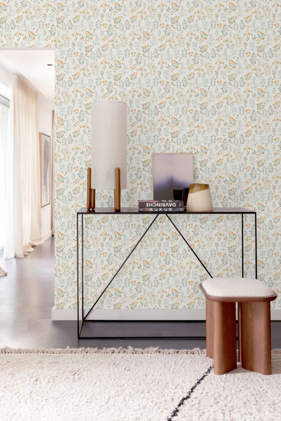 Tapeta, modrá, kvety, A80101, Inia, Grandeco