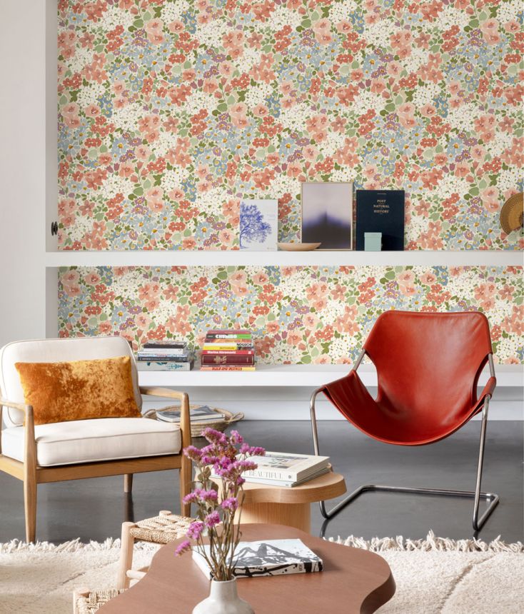 Tapeta, ružová, kvety, A80502, Inia, Grandeco