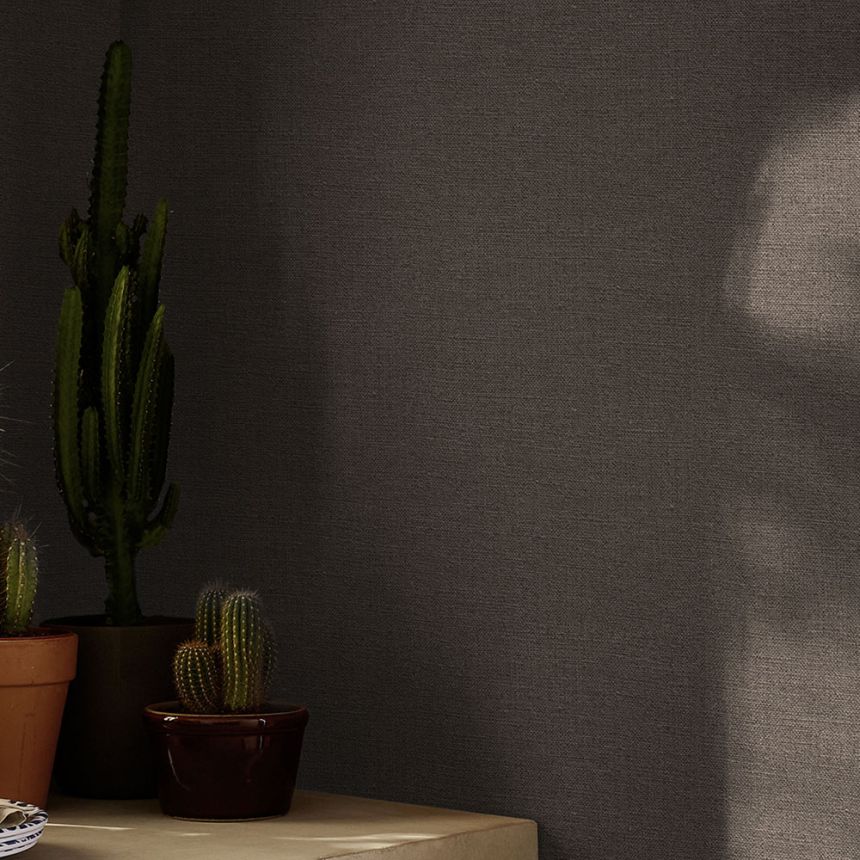 Tapeta, hnedá, imitácia látky, 143252, Jaipur, Graham Brown Premium