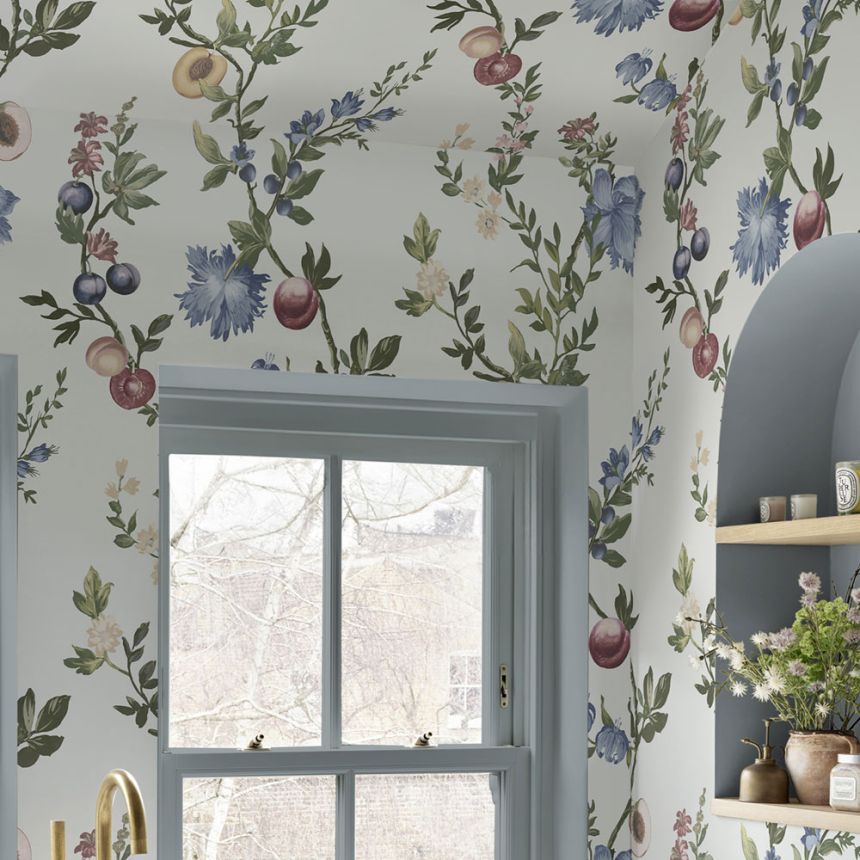 Tapeta, biela, vetvičky, kvety, 142344, Allurium, Graham Brown Premium