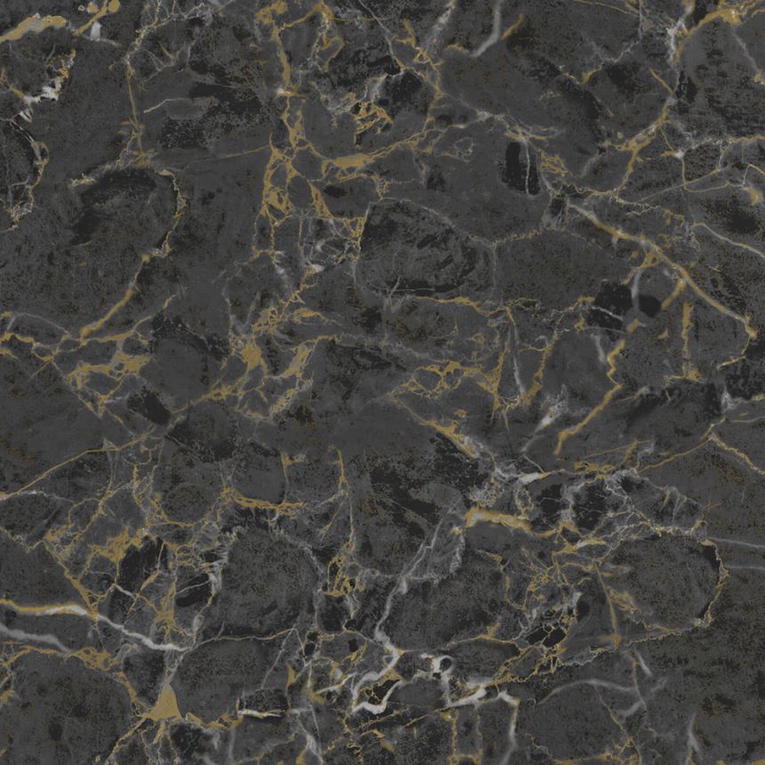 Tapeta, čierna, zlatá, imitácia luxusnej štukovej omietky, Z81002, Philipp Plein 2, Zambaiti Parati