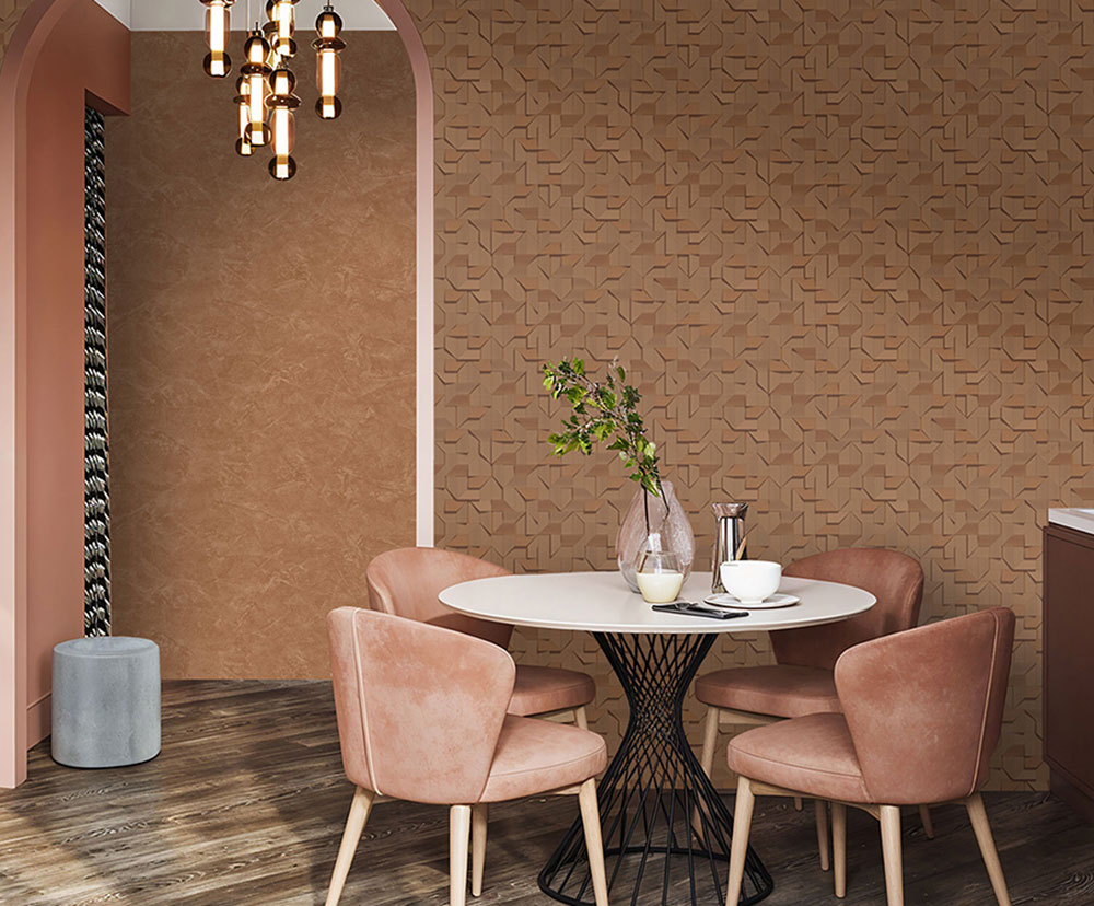 3D tapeta, hnedá, béžová, geometrický vzor, Z81008, Philipp Plein 2, Zambaiti Parati