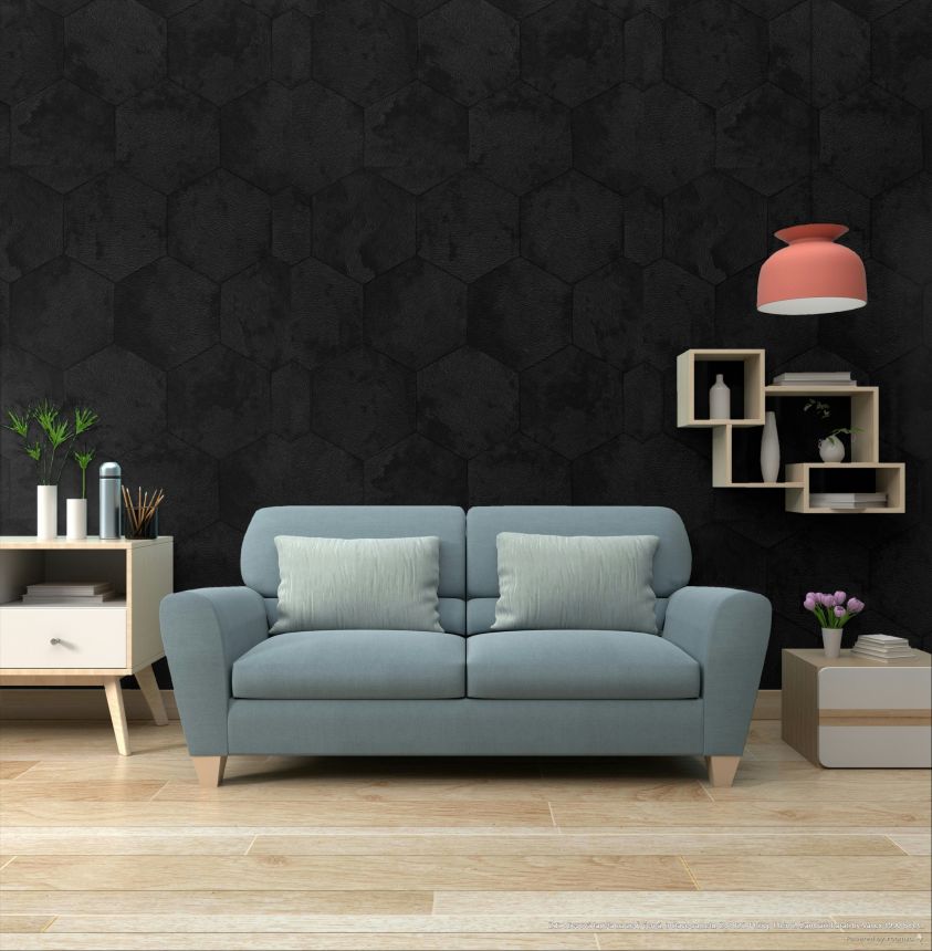 Tapeta, čierna, imitácia zamatu, Z81025, Philipp Plein 2, Zambaiti Parati