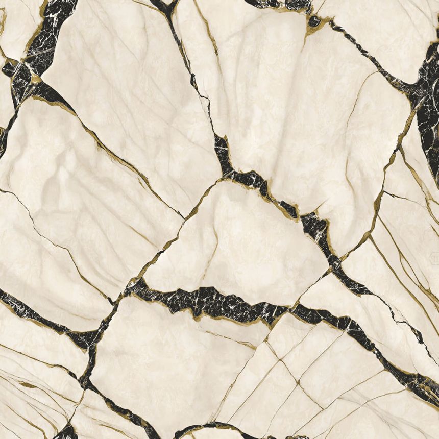 Tapeta, biela, čierna, imitácia mramoru, Z81038, Philipp Plein 2, Zambaiti Parati