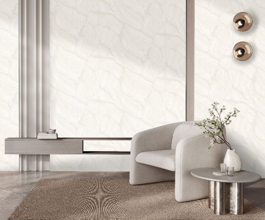 Tapeta, biela, imitácia mramoru, Z81042, Philipp Plein 2, Zambaiti Parati