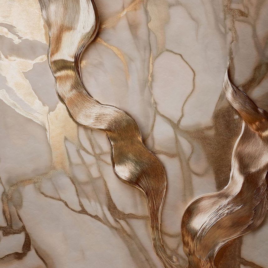 Obrazová tapeta, hnedá, béžová, mramor, Z81070, 3x3 m, Philipp Plein 2, Zambaiti Parati