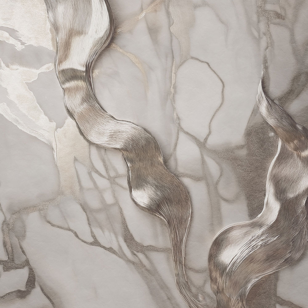 Obrazová tapeta, sivá, strieborná, mramor, Z81072, 3x3 m, Philipp Plein 2, Zambaiti Parati