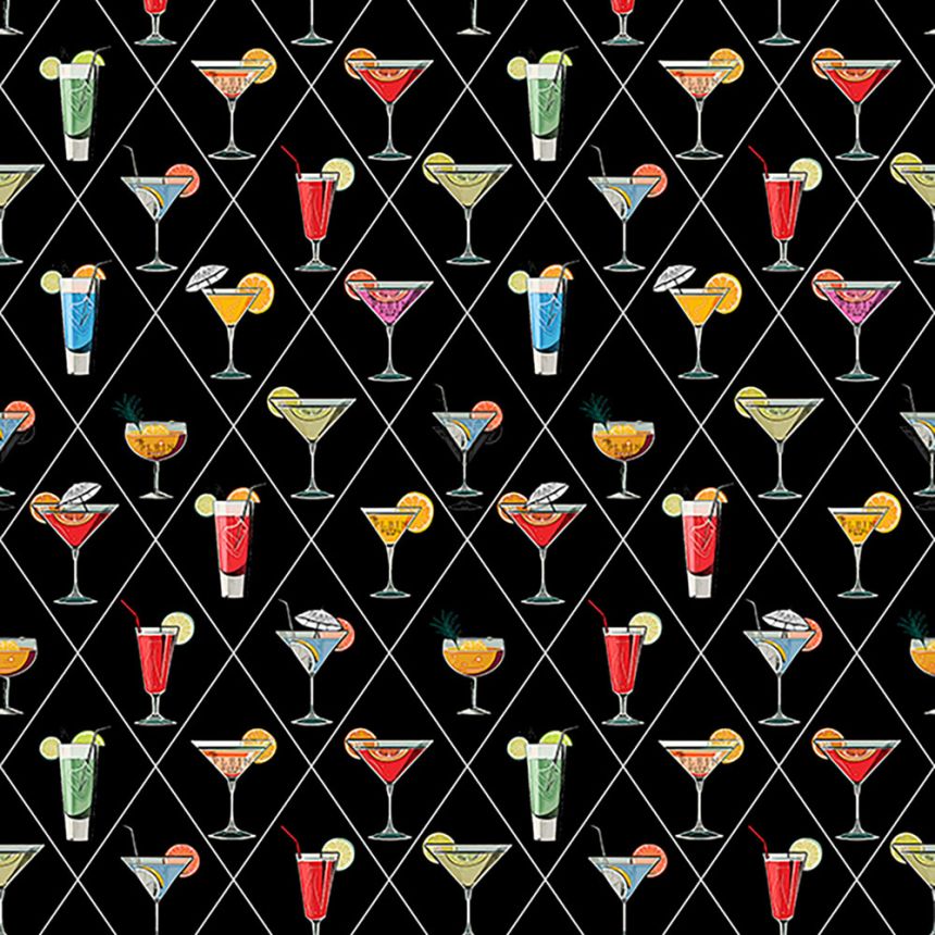 Obrazová tapeta, biela, modrá, drinky, Z81080, Philipp Plein 2, Zambaiti Parati