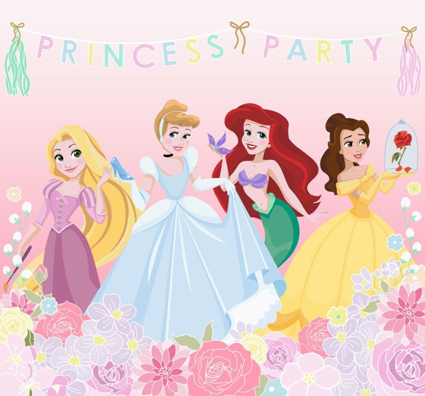 Detská vliesová obrazová tapeta Disney, Princezné - Princess Party, 111386, 300 x 280 cm, Kids @ Home 6, Graham & Brown