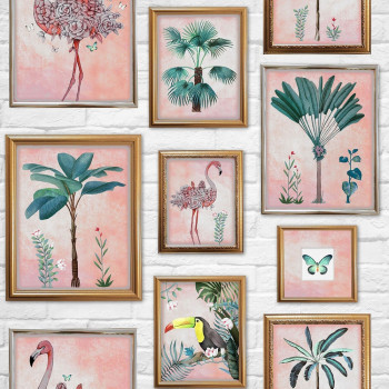 Papierová tapeta Rámované obrázky 106946, Tropical Frame, Kids @ Home 6, Graham & Brown