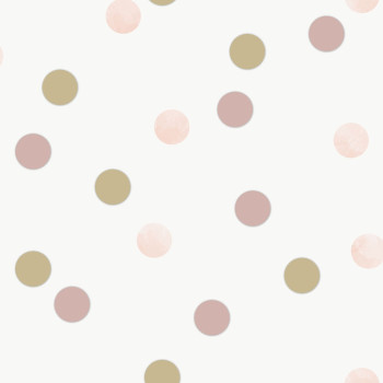 Vliesová tapeta Bodky, 108565, Dotty Polka Pink American Gold, Kids @ Home 6, Graham & Brown