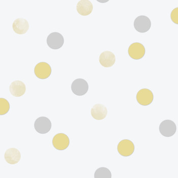 Vliesová tapeta na stenu Bodky 108264, Dotty Polka Yellow Silver, Kids @ Home 6, Graham & Brown
