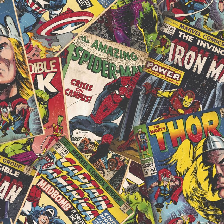 Papierová komiksová tapeta 106378, Marvel Cover Story, Kids @ Home 6, Graham & Brown