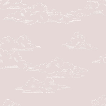 Vliesová tapeta na stenu mráčiky, Oblaky 108556, Vintage Cloud Pink, Kids @ Home 6, Graham & Brown