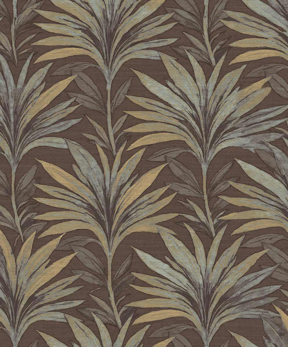 Tapeta, hnedá, sivá, listy, 5819, Jaipur, Parato by Cristiana Masi