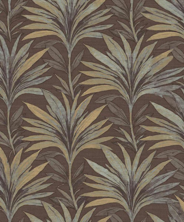 Tapeta, hnedá, sivá, listy, 5819, Jaipur, Parato by Cristiana Masi