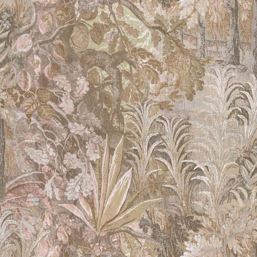 Tapeta, béžová, sivá, rastliny, listy, 5822, Jaipur, Parato by Cristiana Masi