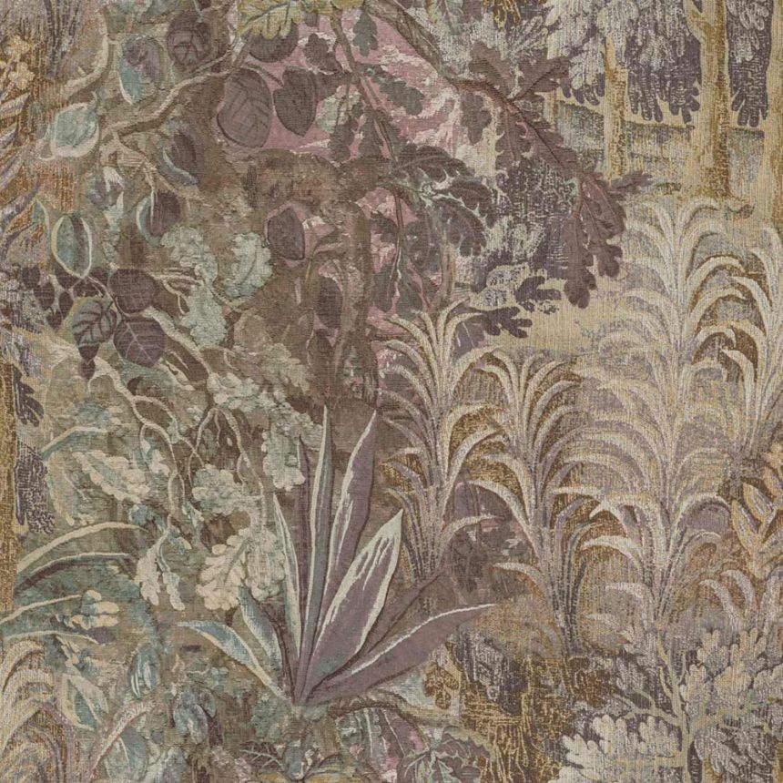 Tapeta, hnedá, sivá, rastliny, listy, 5824, Jaipur, Parato by Cristiana Masi