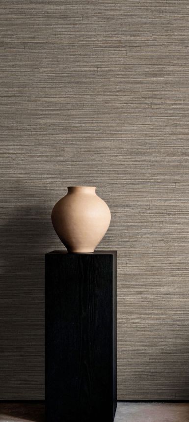 Tapeta, hnedá, sivá, imitácia látky, 5889, Jaipur, Pigmenta, Parato by Cristiana Masi
