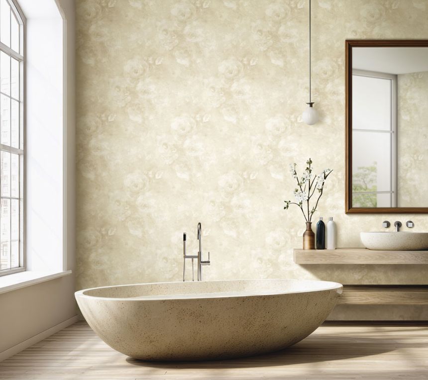 Tapeta, béžová, krémová, kvety, BM31041, Blumarine, Emiliana Parati