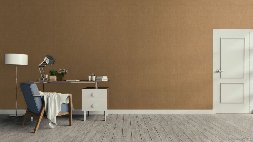 Tapeta, imitácia látky, hnedá, žltá, IM28025, Imani, Decoprint