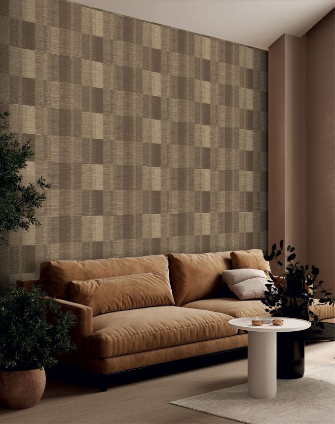 Geometrická tapeta, hnedá, béžová, IM28030, Imani, Decoprint