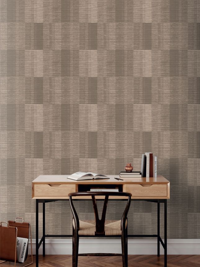 Geometrická tapeta, sivá, hnedá, IM28032, Imani, Decoprint