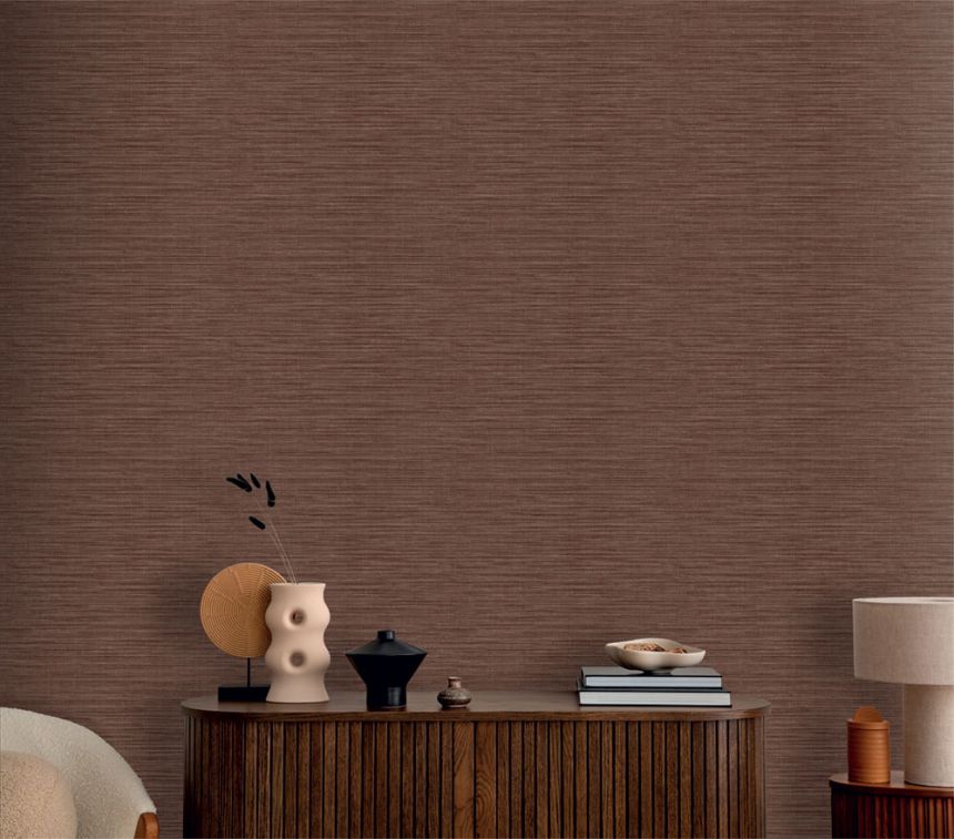 Tapeta, imitácia látky, červená, hnedá, IM28041, Imani, Decoprint